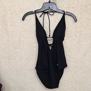 Small, American Eagle, black, one piece swimsuit, bathing suit